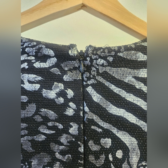 AQUA LuxeMetallic Mixed Animal-Print Dress - Picture 6 of 6